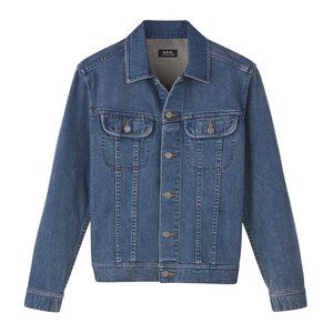APC A.P.C. JEAN US JACKET WAHED INDIGO MEDIUM! JAPANESE DENIM!